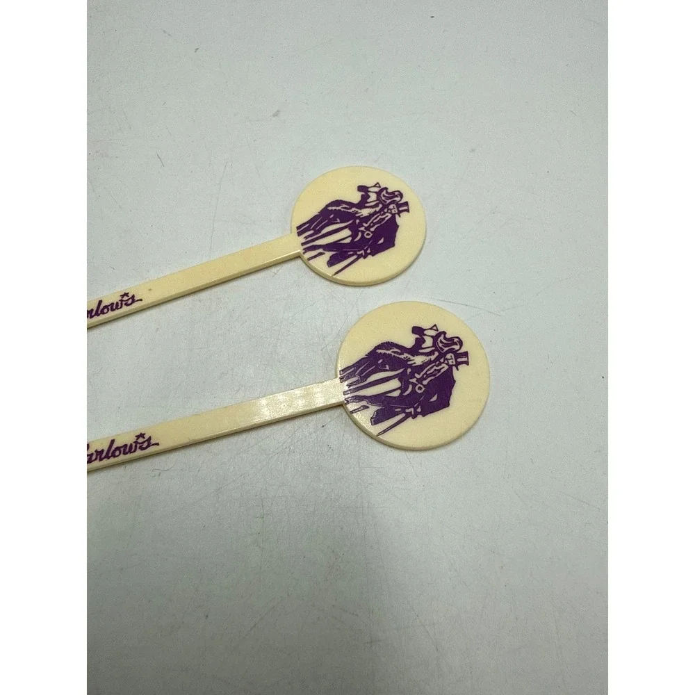 Vintage Harlows Restaurant Nightclub Swizzle Sticks Plastic Stirrers Set of 2